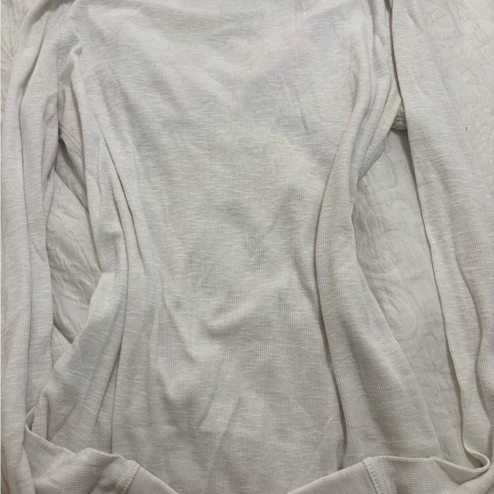 Aeropostale White and Pink Ribbed Top - Picture 3 of 4